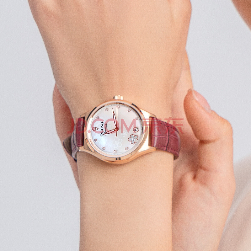 欧力派(olipai)女士手表女品牌全自动机械表时尚商务简约气质日历夜光