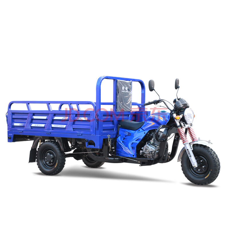 新款燃油正三轮摩托车汽油农用300cc水冷货运载重王五轮自卸 蓝力帆