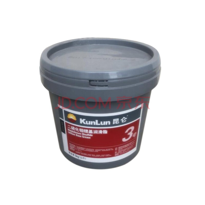 昆仑kunlun 3号二硫化钼锂基润滑脂 3#高温黄油轴承齿轮润滑脂5kg/桶