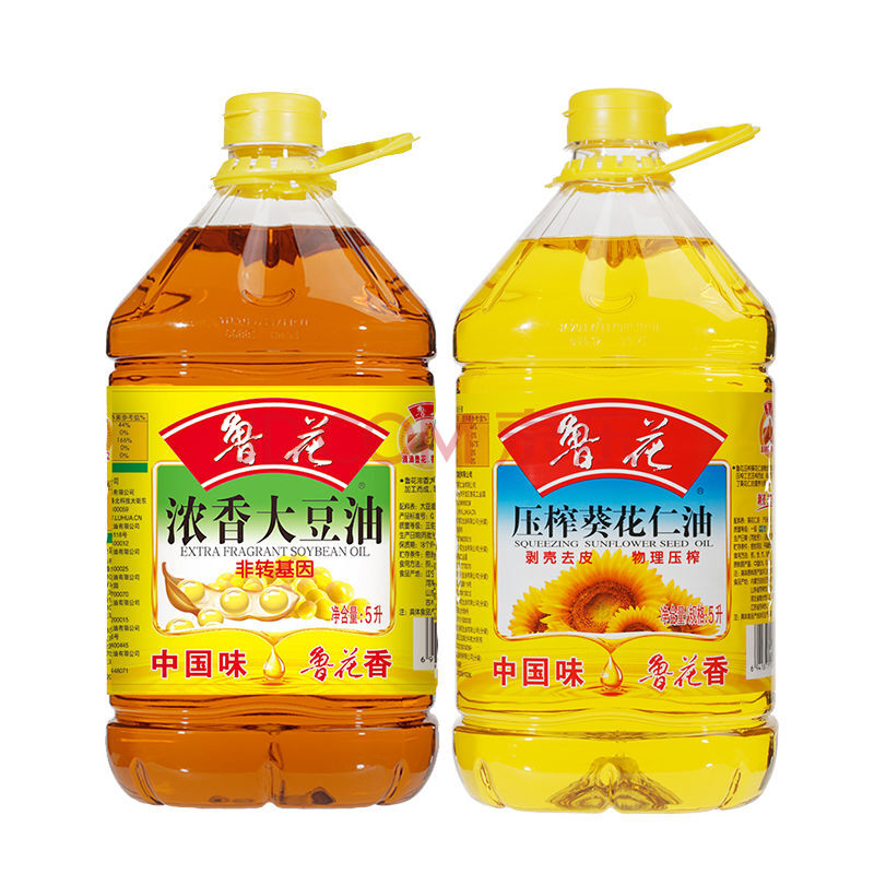 魯花濃香大豆油 5l 魯花壓榨葵花仁油5l 大桶油食用油 壓榨 魯花大