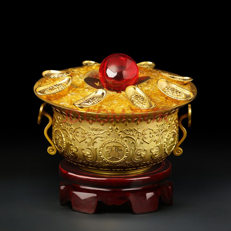 聚宝盆摆件 招财聚财套装 家居玄关家居客厅酒柜装饰品办公室风水工艺