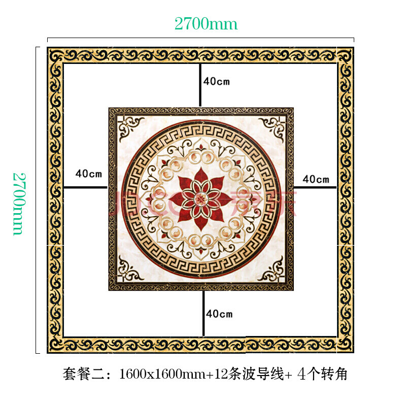 客厅瓷砖地板砖图案 入户玄关拼花地砖客厅 800x800仿水刀拼图瓷砖