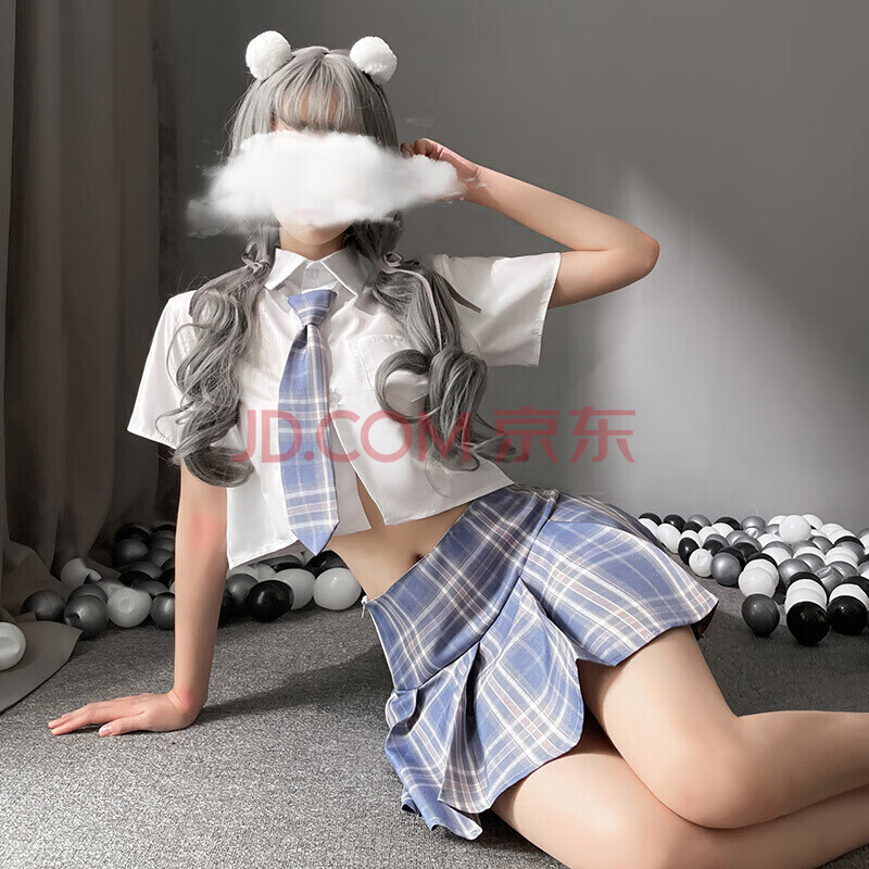 霏慕7921学院风jk制服套装性感睡衣女诱惑小胸角色扮演cos领带百褶