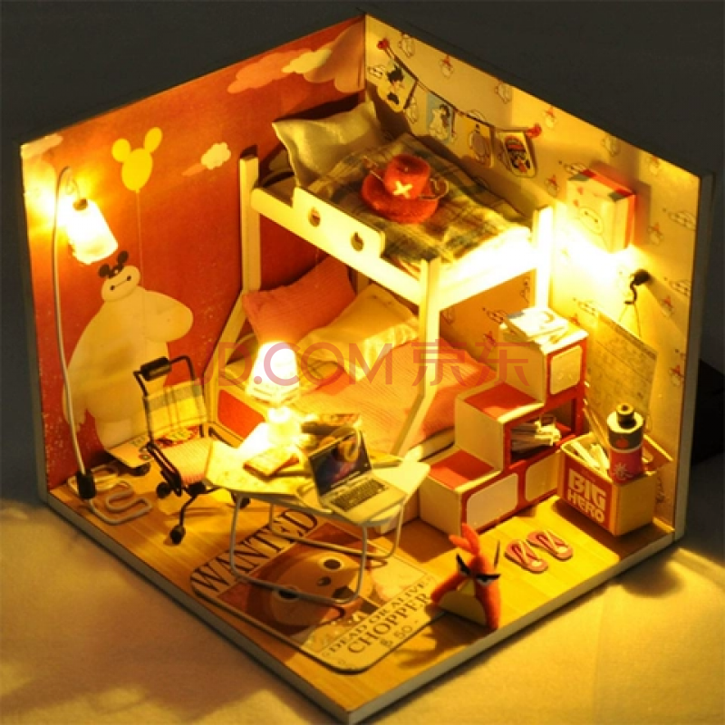 网红少女心diy小屋手工制作创意拼装模型送男女闺蜜生日礼物 大白游