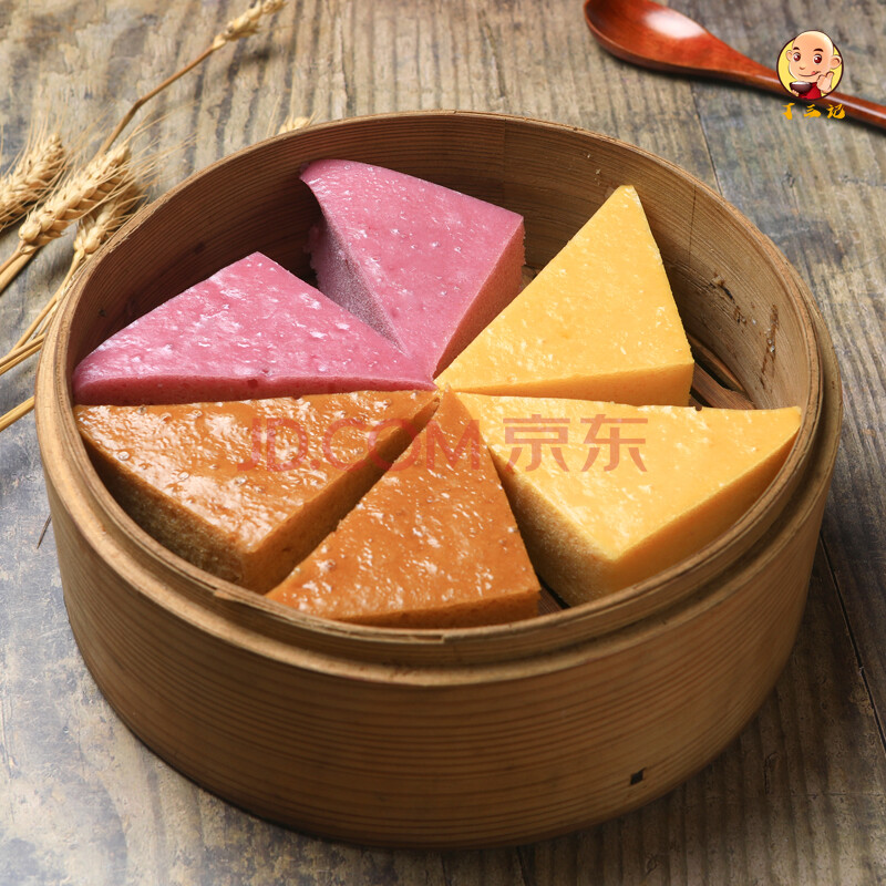 5斤切24个 广式马拉糕三角形松糕茶楼点心速冻早餐半成品 紫薯味