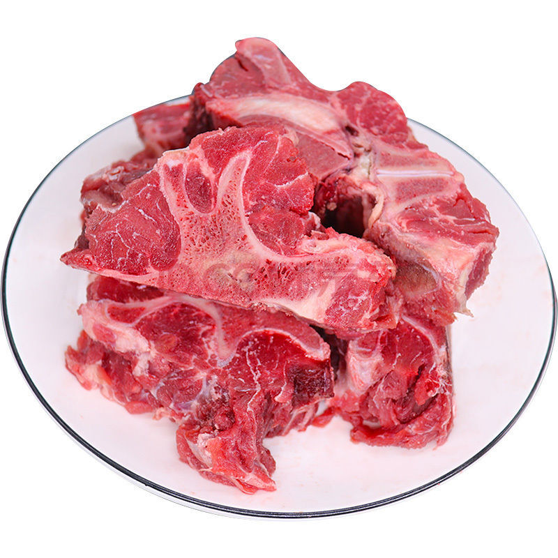 新鲜牛肉批发牛脊骨带肉牛骨头牛脖骨冷冻黄牛肉 实惠5斤装