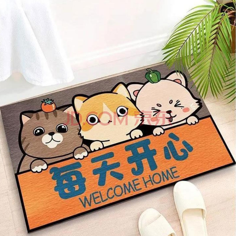 进门地垫门垫卧室门口地垫卫生间浴室防滑垫家用吸水脚垫 每天开心