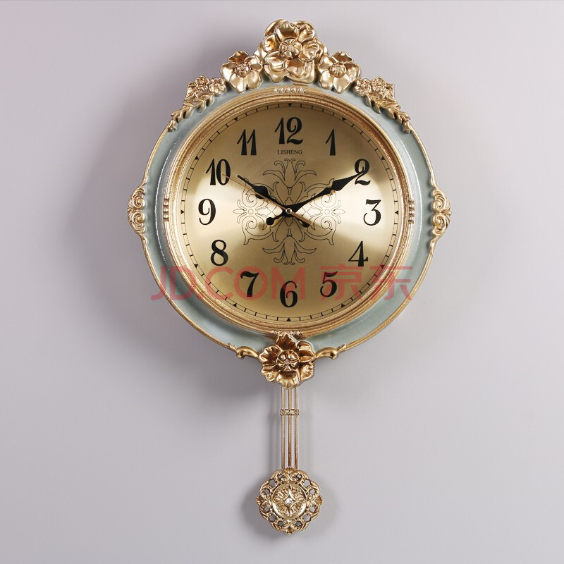 情 家用钟表挂钟客厅时尚创意个性美式复古装饰挂墙时钟静音欧式挂表