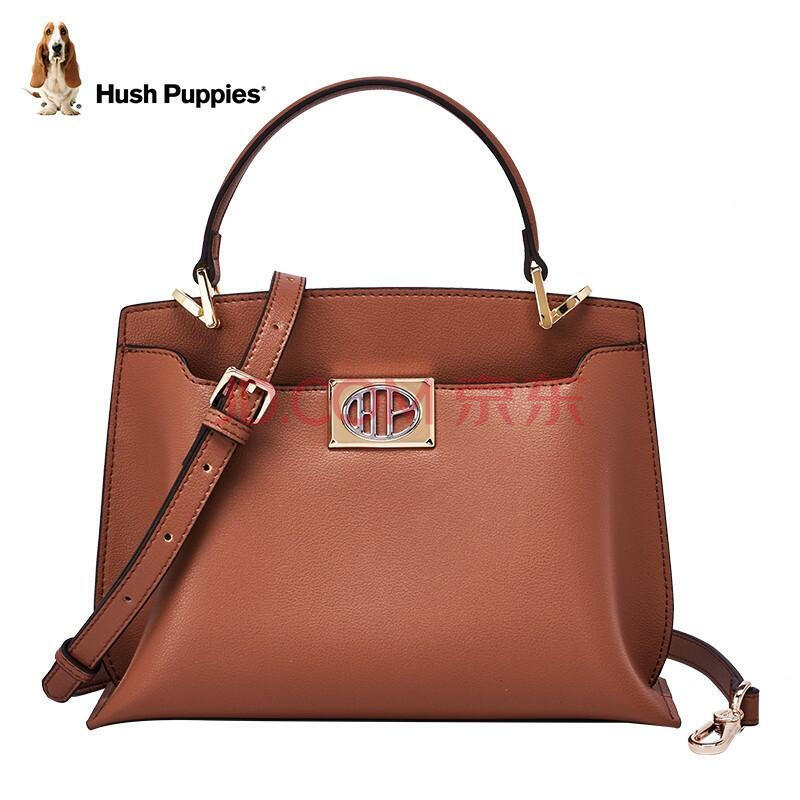 暇步士hush puppies单肩包女手提包女士包时尚欧美风包包女包 棕色