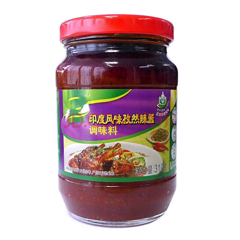 餐饮原料 家乐印度风味孜然辣酱 蘸酱拌酱 烧烤酱调味料 310g