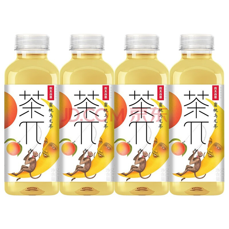 农夫山泉 茶派 茶兀 果味饮料 500ml*4瓶 蜜桃乌龙茶*4 瓶
