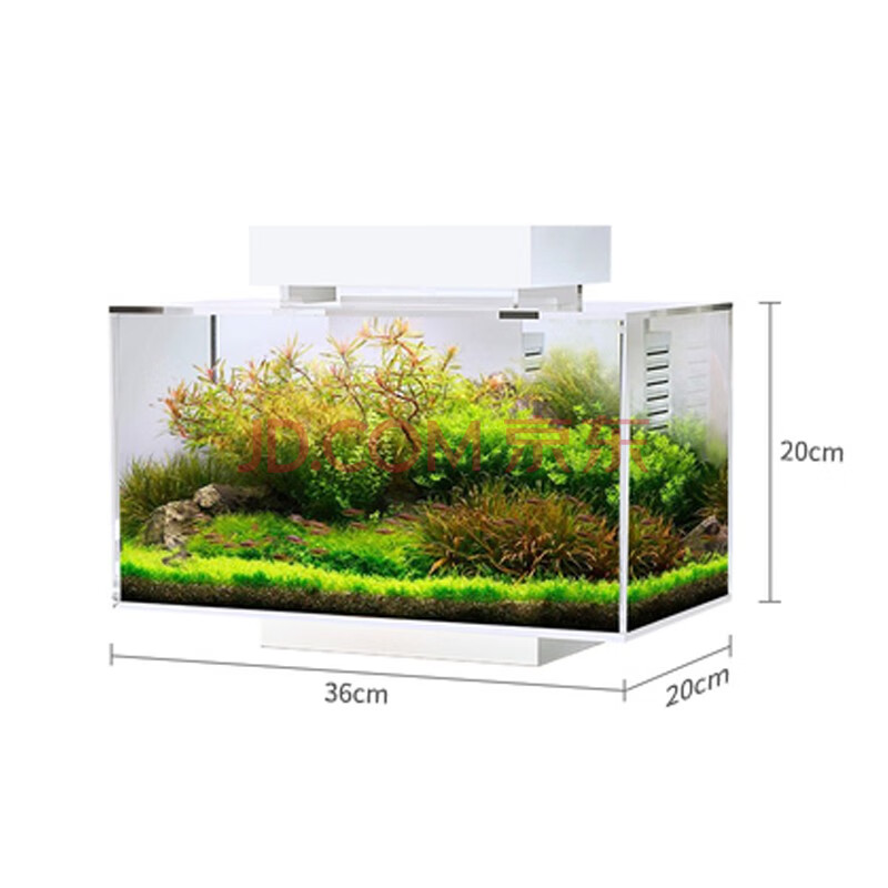 花小鱼智能鱼缸水草超白缸客厅桌面免换水懒人生态小型水族箱 横版