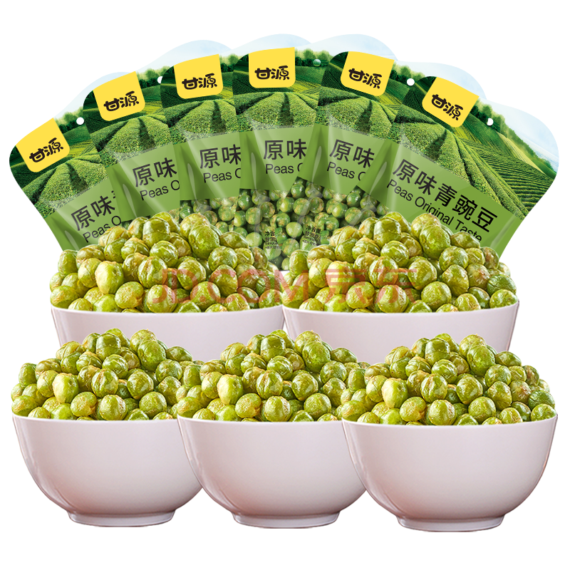 甘源 坚果炒货 原味青豌豆40g*6袋 青豆小吃办公室休闲零食