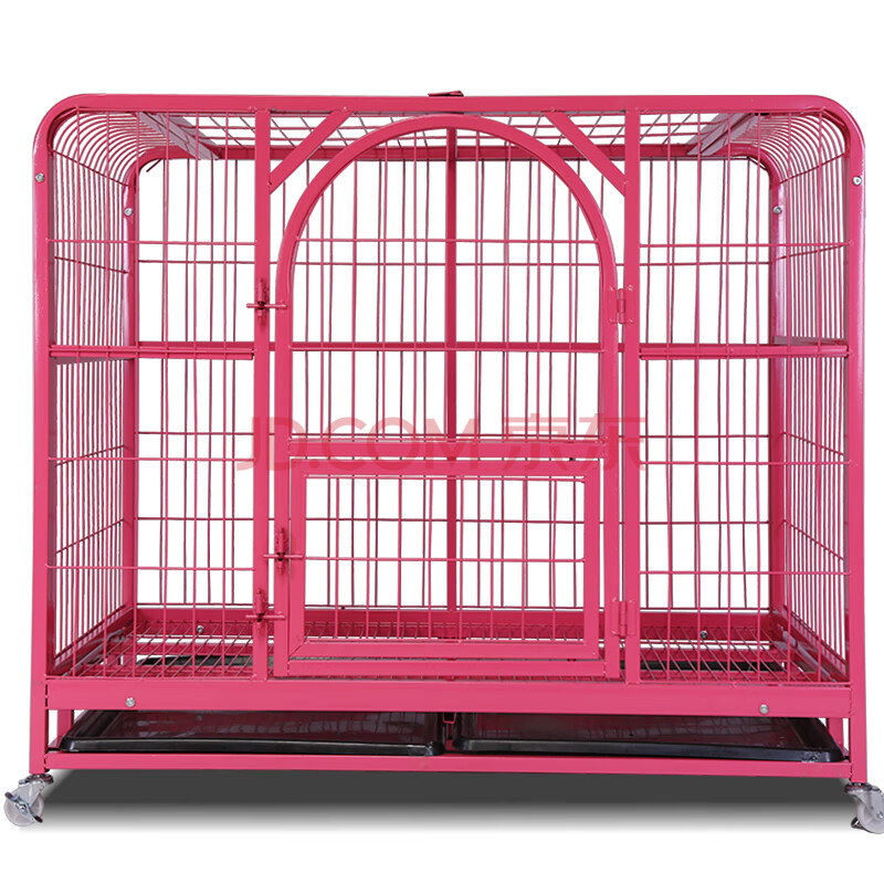 中型犬大型犬狗笼子 宠物狗狗笼子狗屋 金毛萨摩哈士奇用品 粉色 【一