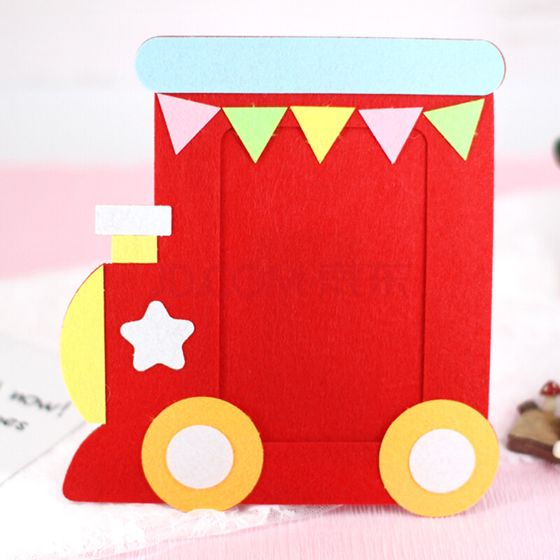 照片框粘贴式不织布立体相框贴画儿童幼儿园手工diy制作粘贴材料包