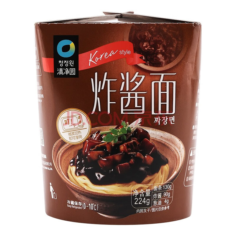 韩国清净园 微波炸酱面韩剧炸酱面 速食方便食品 炸酱面224g/盒*2