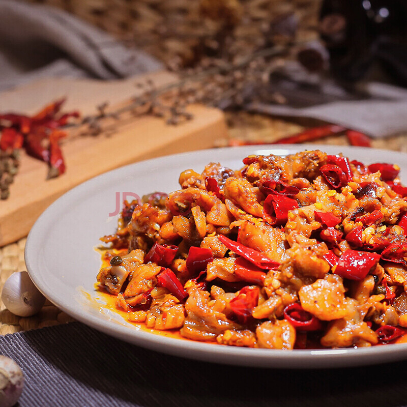 四川特产麻辣兔肉四川特产兔子肉自贡冷吃兔兔丁200克 香辣