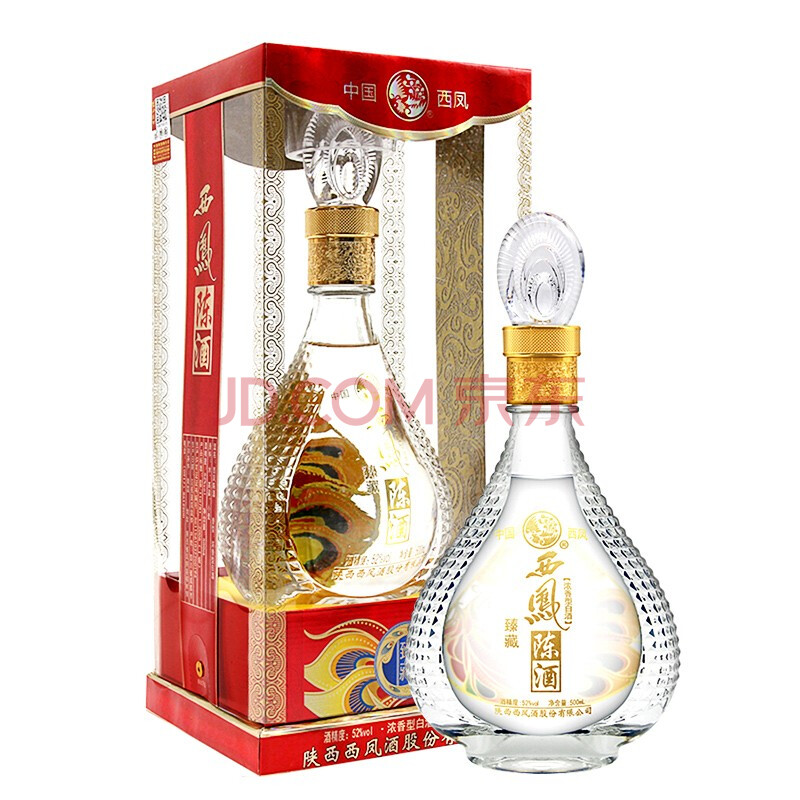西凤 陈酒臻藏 52度 浓香型白酒 西风酒 500ml 单瓶装