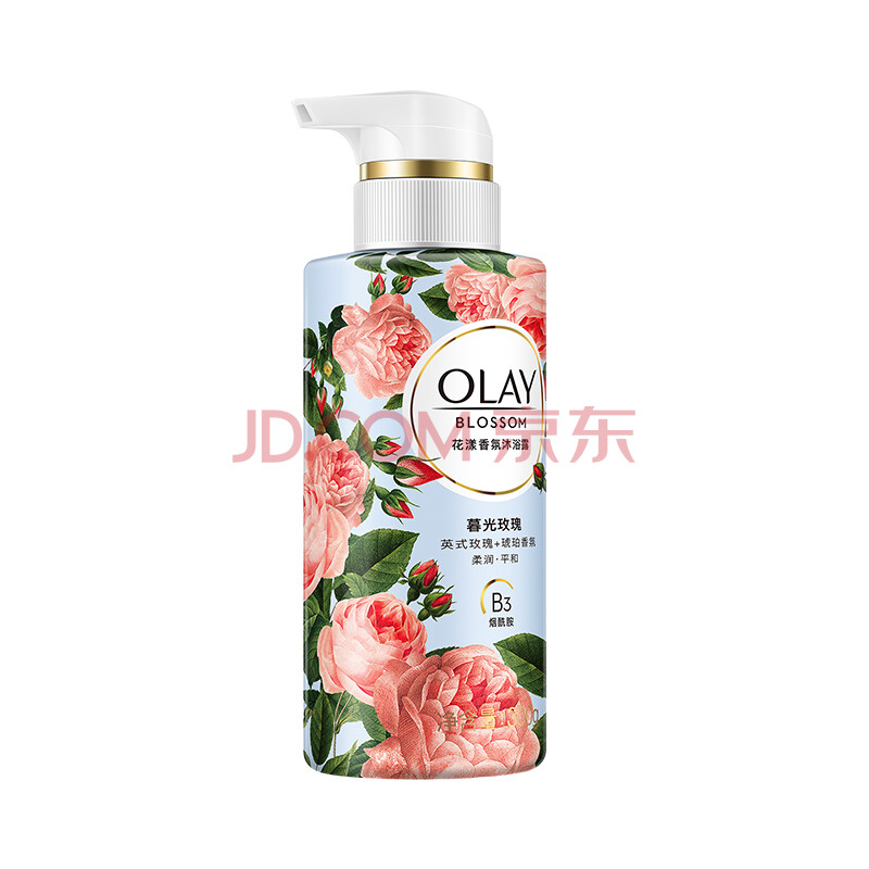 玉兰油olay 花漾香氛小花瓶沐浴露暮光玫瑰300g 英式玫瑰 琥珀香氛柔润平和b3烟酰胺 爱稳赢商城