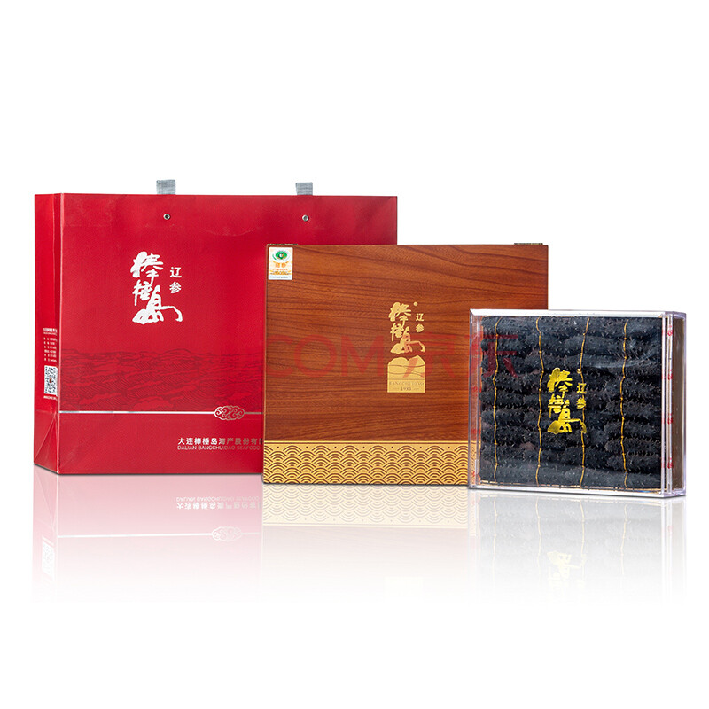 棒棰岛 淡干海参礼盒装 大连海产干货300g 40-60头 深海底播礼盒装