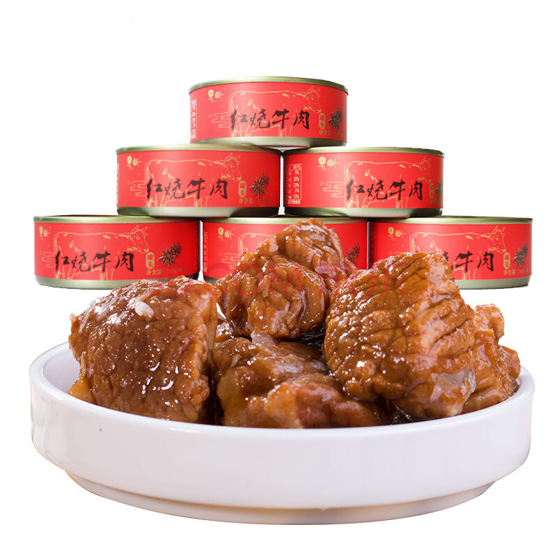 【封丘馆】林家铺子红烧牛肉罐头100g*6罐五香牛肉罐头南美进口牛肉