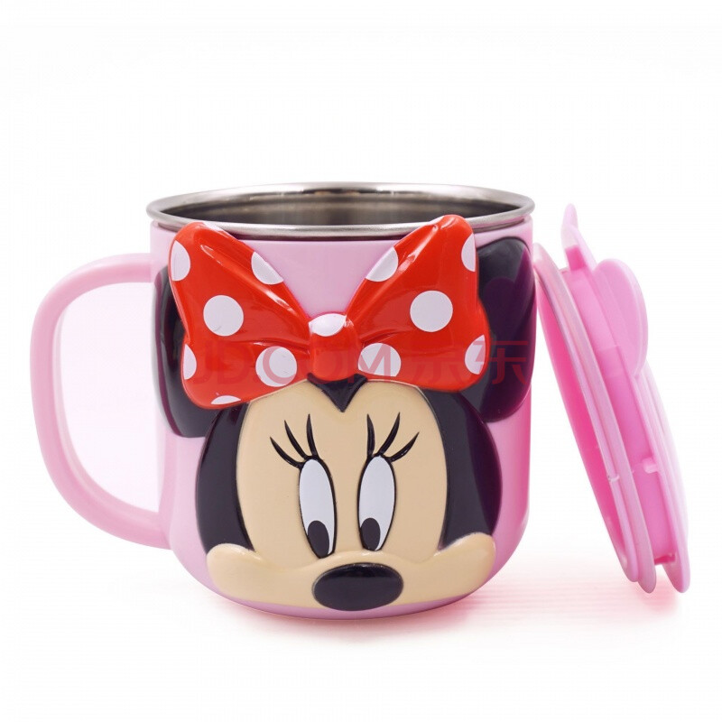 迪士尼(disney)儿童口杯家用牛奶杯防摔幼儿园不锈钢带刻度口杯宝宝