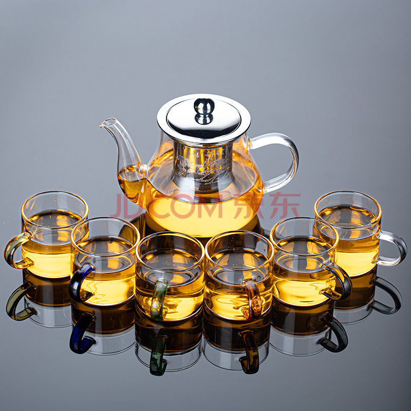 玻璃茶具套装家用泡茶壶带过滤功夫茶具透明加厚耐热花茶壶公道杯茶杯