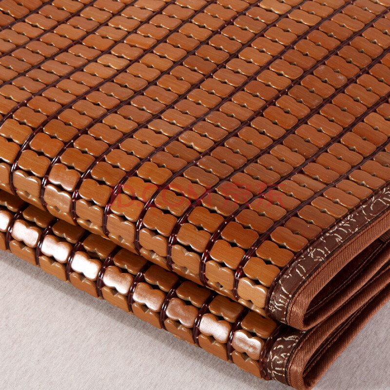 楠林丰 全席双牛筋麻将席 碳化咖啡色金色麻将凉席 单人学生竹凉席