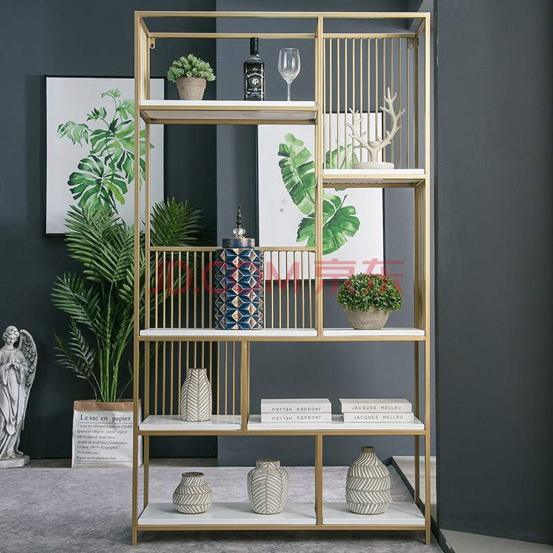 古比熊 北欧铁艺隔断花架置物架绿萝架餐厅客厅阳台室内花槽花台花箱