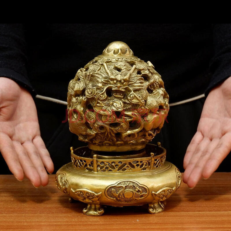 新品推荐九转乾坤鼎铜九转乾坤鼎时来运转九龙球客厅书房工艺品家居