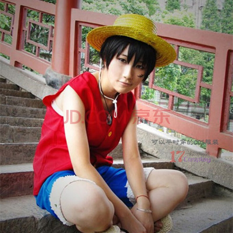 航海贼王路飞cos服帽海盗王一代二代鲁夫衣服动漫cosplay服装2019 二