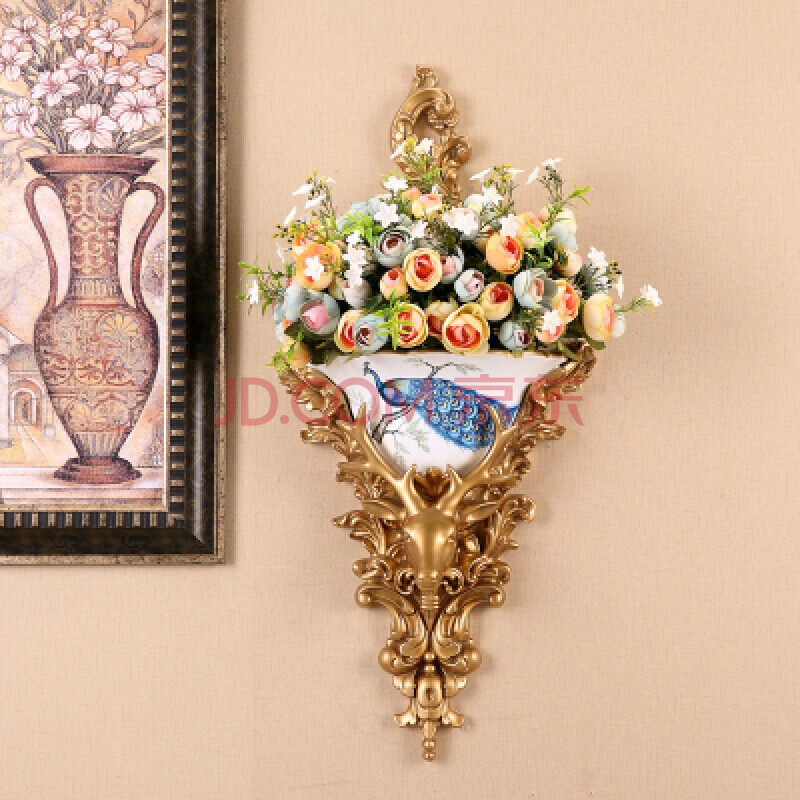 创意沙发背景墙挂件客厅墙面装饰酒吧鹿头壁挂复古壁饰欧式挂壁 (a