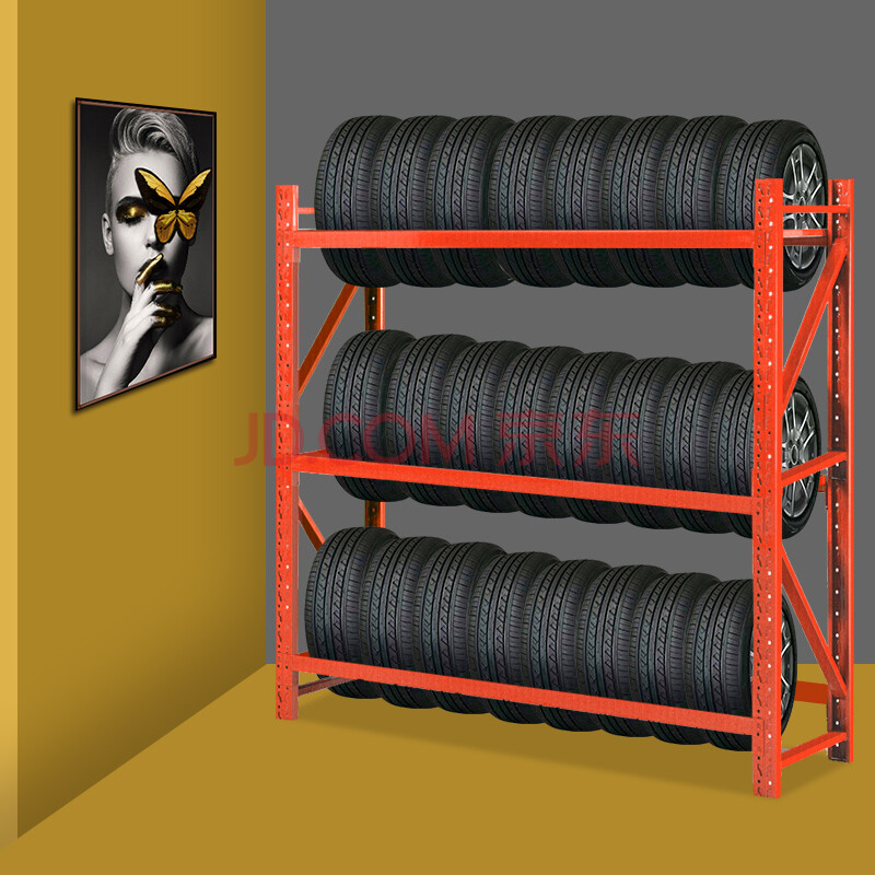 轮胎展示架汽车轮胎货架展示架活动货架储放置物架子货架家用置物架