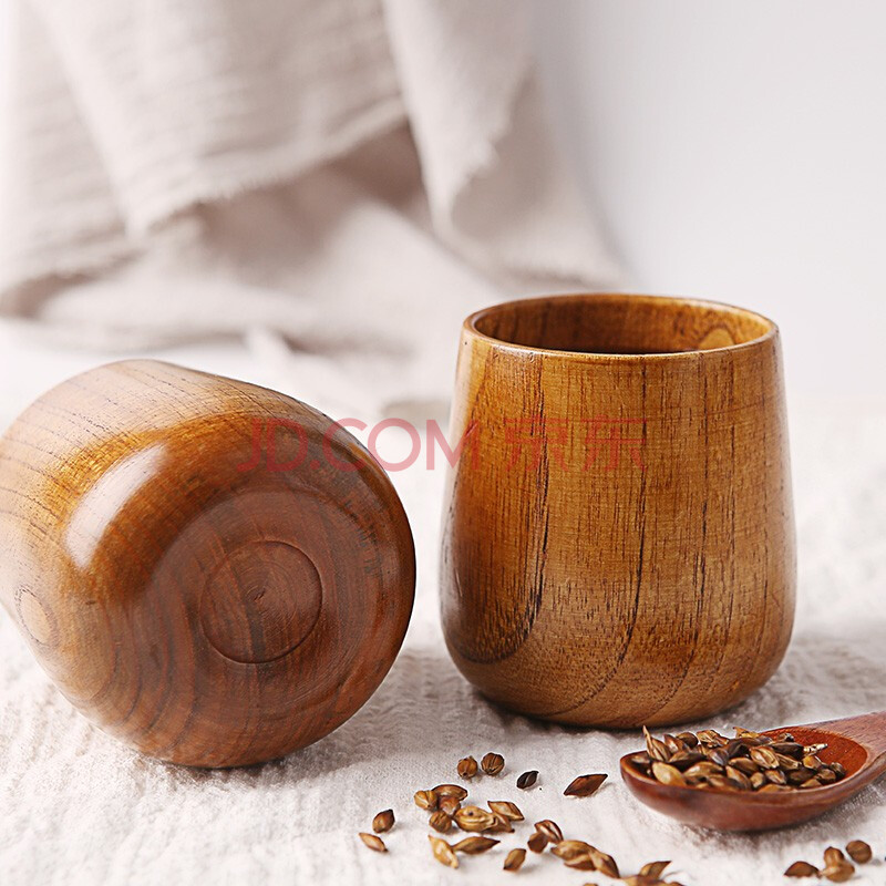 竹木本记日式木杯子喝水茶杯简约大肚杯家用水杯酒杯 木制大肚杯150ml