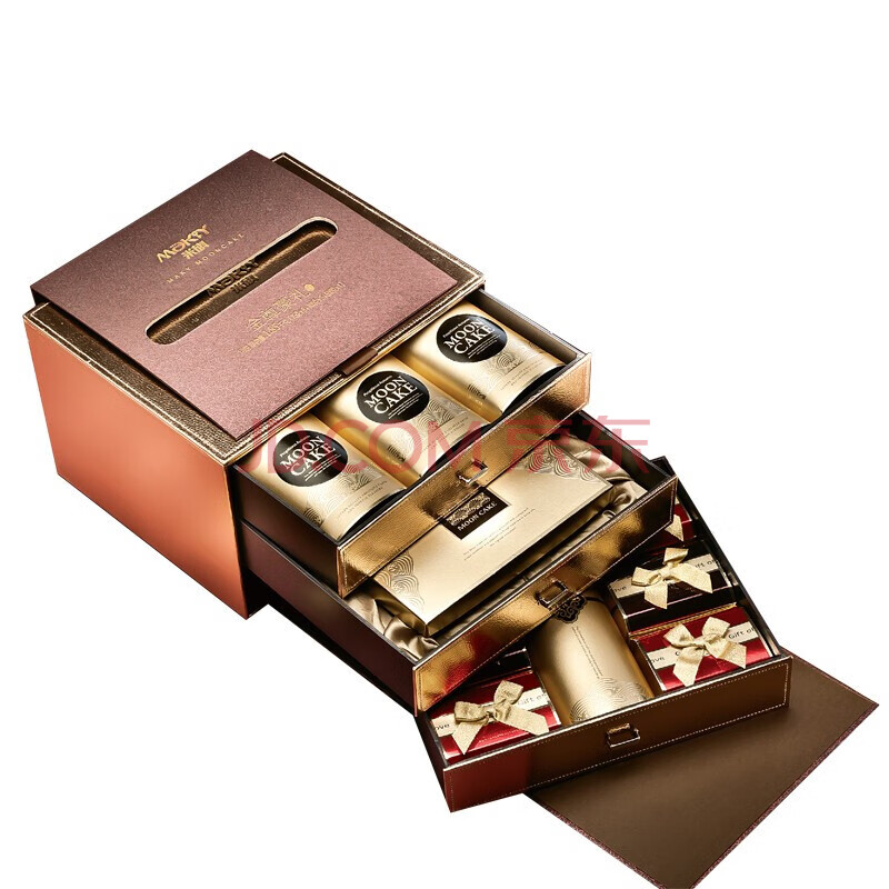 米旗月饼礼盒1850g金尊五仁中秋节送礼品客户领导伴手礼团购