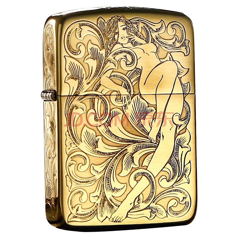 zippo打火机1941b复刻唐草仙子 纯铜雕刻 男士礼品 美国原装