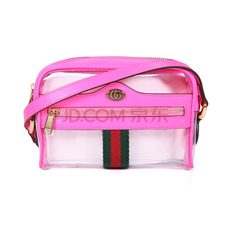"瑕疵"gucci/古驰 荧光粉 走秀款ophidia 透明果冻包 5173509ykcg ak