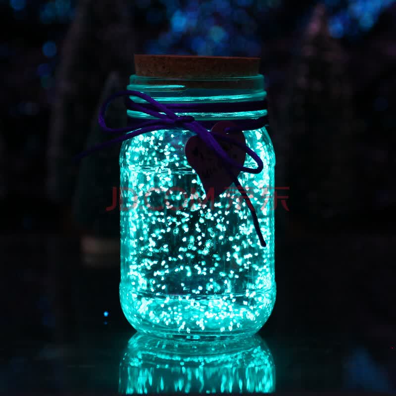 装放星星折纸的瓶子 夜光爱情玻璃瓶 创意可爱罐子韩版许愿荧光发光叠