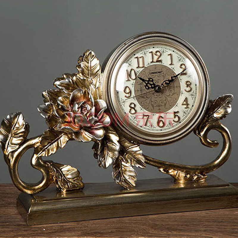 【轻奢高端】石英钟客厅床头摆件 欧式座钟钟表台钟 客厅创意电视柜