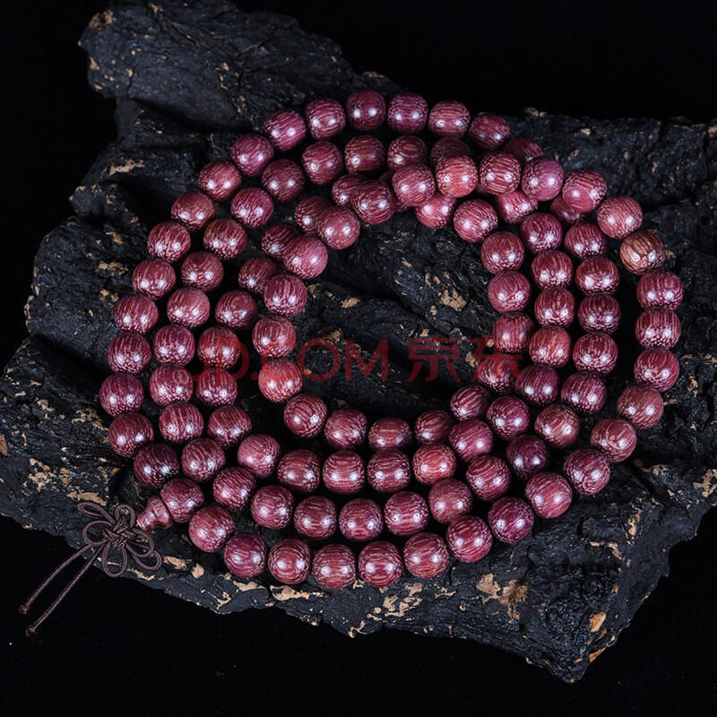 巴西紫罗兰紫木紫芯木108颗手链 紫色佛珠手串男女款念珠 素款 8mm