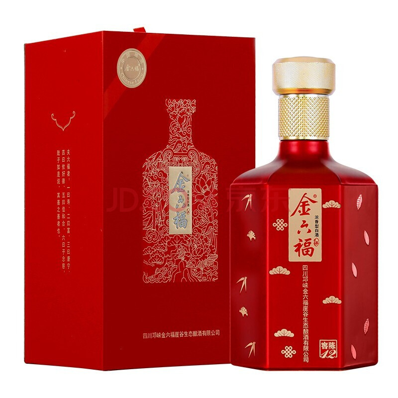中国福酒 金六福 窖陈五粮酿造50度500ml 浓香型白酒