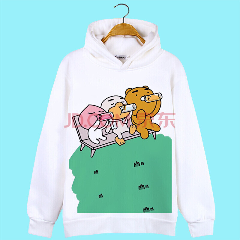 新款kakao friends衣服 ryan公狮子 屁桃 看门狗动漫男女连帽卫衣秋冬