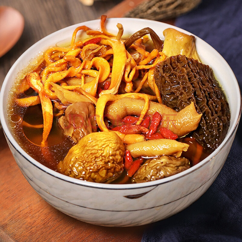 七彩菌汤包云南菌汤包蘑菇干货菌菇汤羊肚菌松茸火锅煲汤食材 (八菌