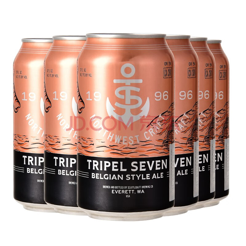 美国进口精酿 美人鱼scuttlebutt 传统手工精酿三料啤酒 355ml*6听