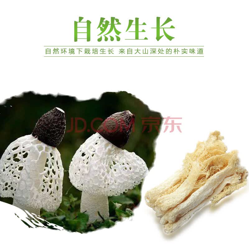 天马 长裙竹荪 50g川珍竹笙干货青川竹菌无熏硫 可搭配裙带菜虾滑虫草花羊肚菌煲汤 火锅食材_甄选251