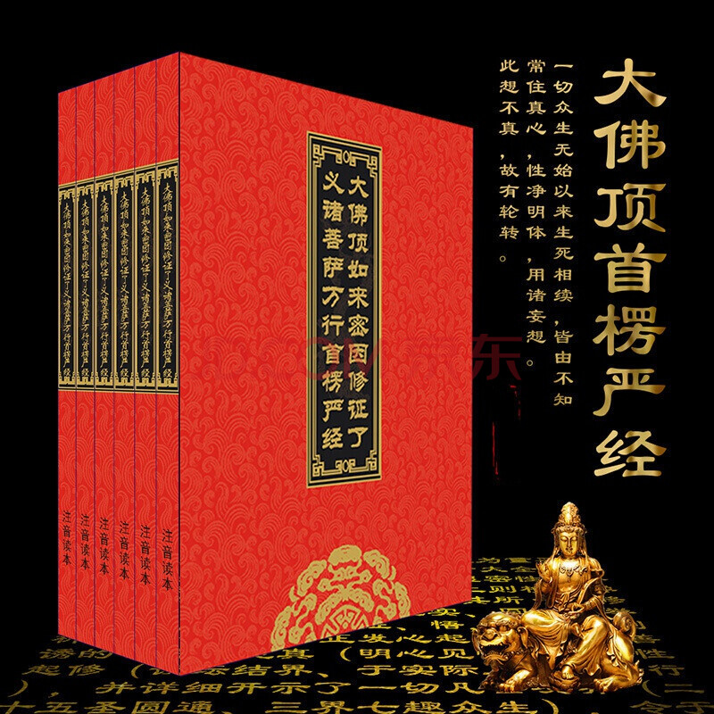 楞严经大佛顶首楞严经注音版佛经经书精装结缘拼音版