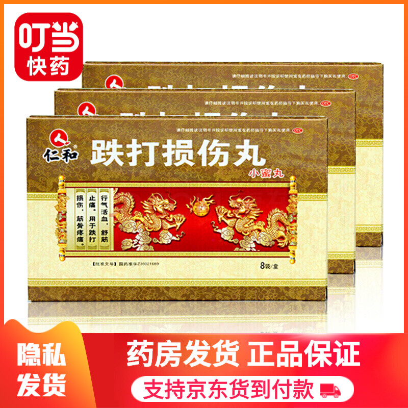 仁和 跌打损伤丸 8袋/盒 行气活血 消肿止痛 跌打损伤筋骨疼痛外伤