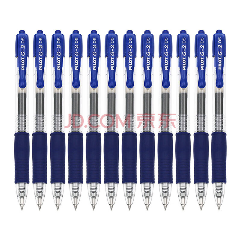 5mm子弹头签字笔 学生考试财务啫喱水笔 蓝色 12支