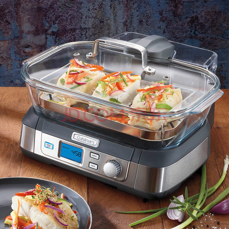 美膳雅(cuisinart)玻璃电蒸锅 高温蒸汽 多功能锅 海鲜家用 多用途