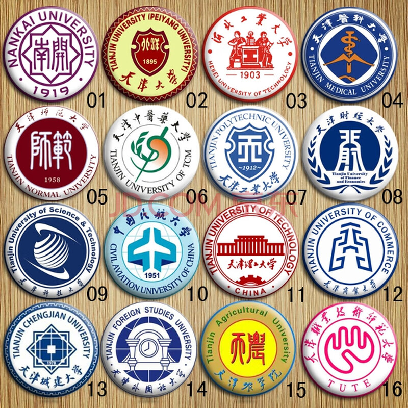 师范理工业商业城建外国语民航财经科技大学校徽胸章 15天津农学院